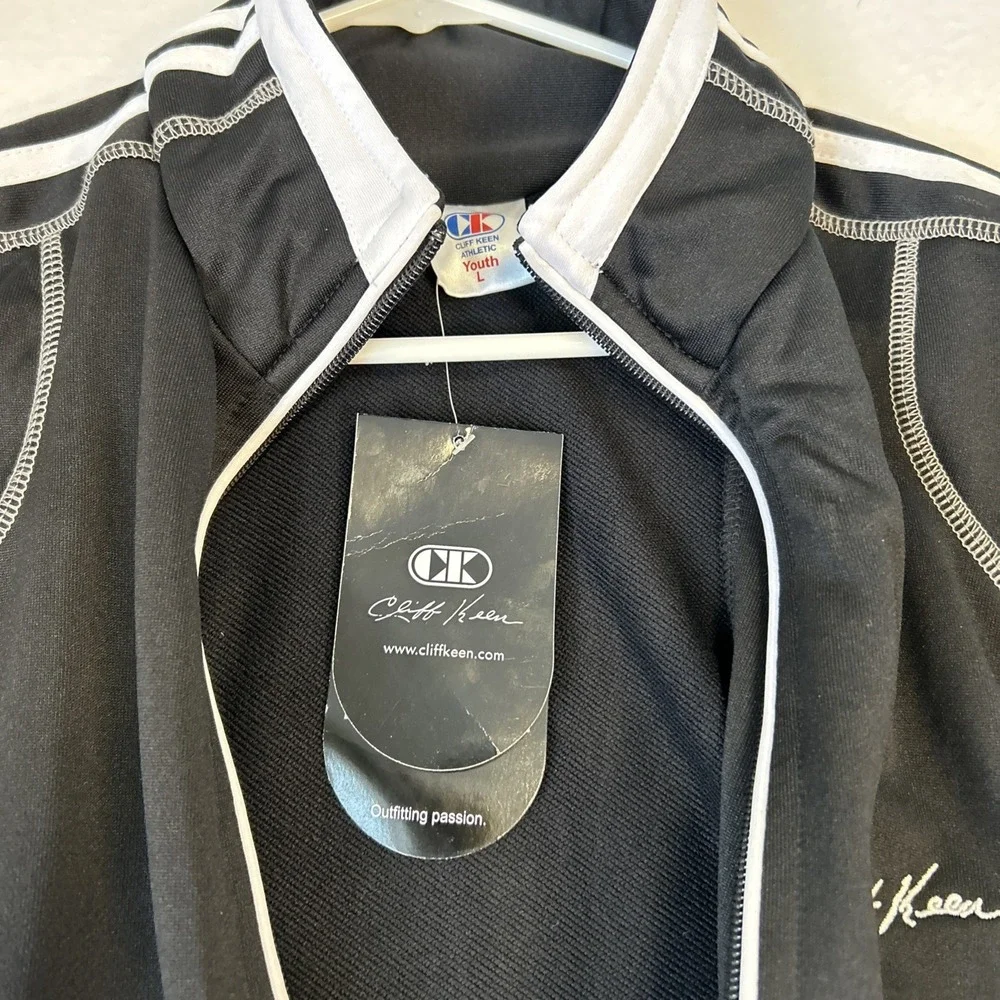 Cliff Keen Youth Large Black Wrestling Jacket Premiere Full Zipper